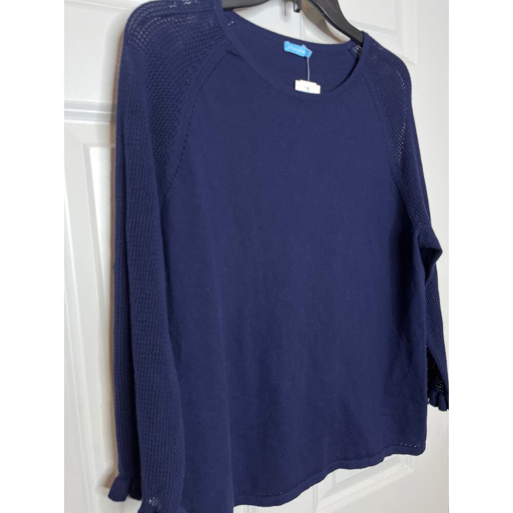 J‎ McLaughlin NEW Large Navy Blue Boat Neck Sweater